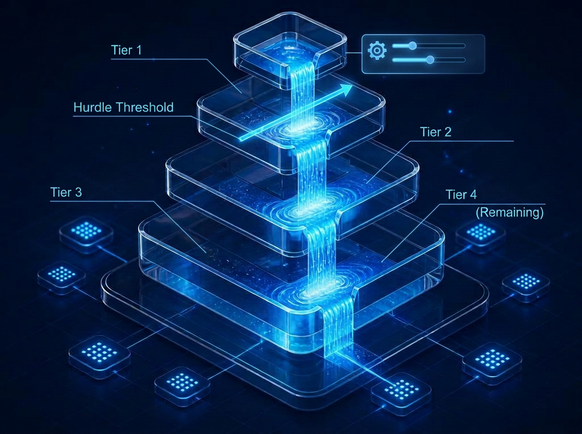Robust fee calculations and waterfall distribution